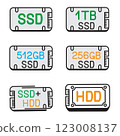 ssd memory outline icon 123008137