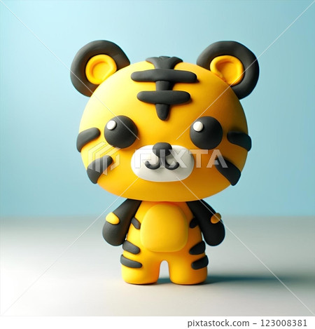 可愛的黏土老虎 可愛的黏土老虎 123008381