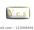 Simple illustration of gold "Yes" 123008494