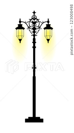 An old lantern with stars and an moon in illutrator An old lantern with stars and an moon in illutrator 123008498