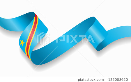 Congolese flag wavy abstract background. Vector illustration. Congolese flag wavy abstract background. Vector illustration. 123008620