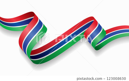 Gambian flag wavy abstract background. Vector illustration. Gambian flag wavy abstract background. Vector illustration. 123008630