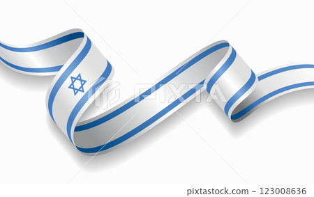 Israeli flag wavy abstract background. Vector illustration. Israeli flag wavy abstract background. Vector illustration. 123008636