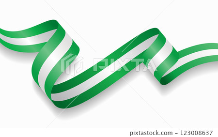 Nigerian flag wavy abstract background. Vector illustration. Nigerian flag wavy abstract background. Vector illustration. 123008637