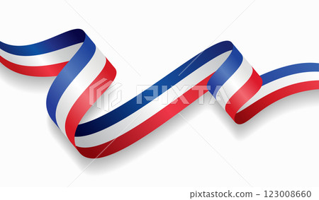 French flag wavy abstract background. Vector illustration. 123008660