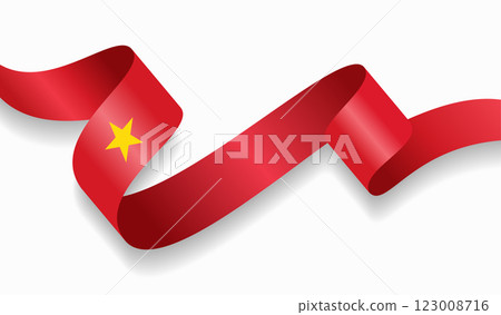 Vietnamese flag wavy abstract background. Vector illustration. Vietnamese flag wavy abstract background. Vector illustration. 123008716