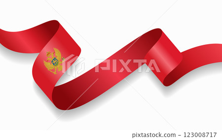 Montenegrin flag wavy abstract background. Vector illustration. Montenegrin flag wavy abstract background. Vector illustration. 123008717