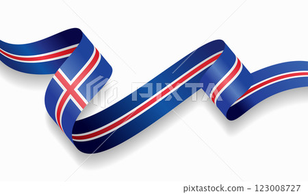 Icelandic flag wavy abstract background. Vector illustration. Icelandic flag wavy abstract background. Vector illustration. 123008727