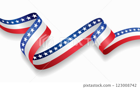 American flag wavy abstract background. Vector illustration. American flag wavy abstract background. Vector illustration. 123008742