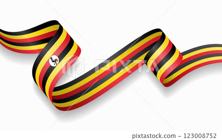 Ugandan flag wavy abstract background. Vector illustration. Ugandan flag wavy abstract background. Vector illustration. 123008752