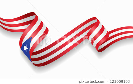 Puerto Rican flag wavy abstract background. Vector illustration. 123009103
