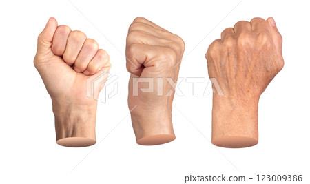 Elderly female hand clenched into a fist, symbolizing strength, unity, and protest. Wrinkled skin Elderly female hand clenched into a fist, symbolizing strength, unity, and protest. Wrinkled skin 123009386