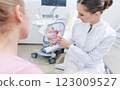 Woman at the gynecology examination with doctor 123009527