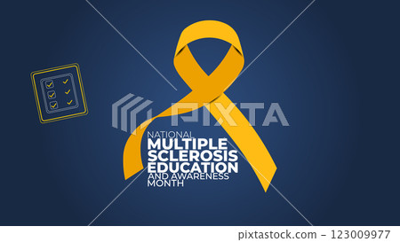 Raising Awareness National Multiple Sclerosis Month, concept. Banner template 123009977