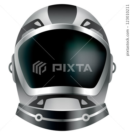 Astronaut helmet, realistic cosmonaut mask with glass for space exploration and flight in cosmos. Part suit for protection spaceman head. Isolated vector illustration Astronaut helmet, realistic cosmonaut mask with glass for space exploration and flight in cosmos. Part suit for protection spaceman head. Isolated vector illustration 123010211