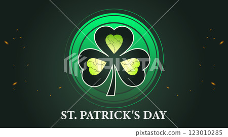 Celebrating St. Patrick St. Patricks Day Design Template, poster banner  123010285