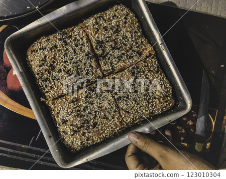 Sesame Seed on Bread ,a Food Photography  123010304