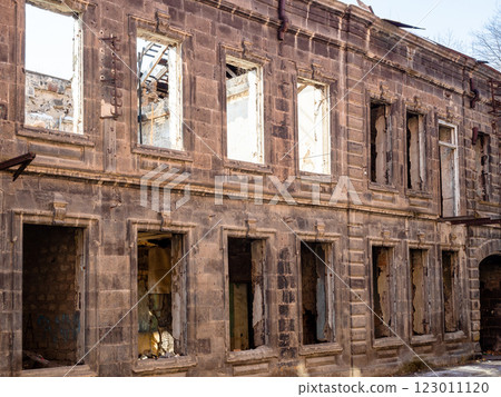 wall of house destroyed during earthquake, Gyumri 123011120