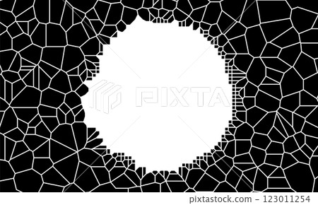 Black and white geometric pattern resembling a broken or shattered design Black and white geometric pattern resembling a broken or shattered design 123011254