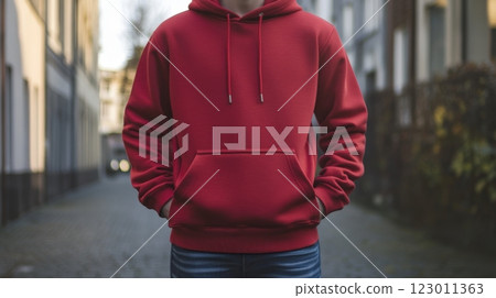 Vintage Oversized Hoodie Mockup For Your Design 123011363