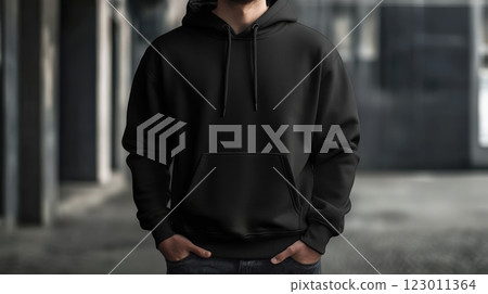 Vintage Oversized Hoodie Mockup For Your Design 123011364