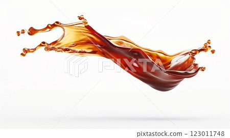 Caramel sauce splash isolated on white back 123011748