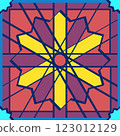 Ramadan Geometric Pattern with Star Design 123012129