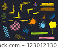 Colorful Grunge Vector Elements on Background 123012130