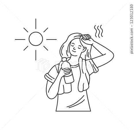 Hot summer day with a cold drink Hot summer day with a cold drink 123012180