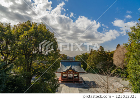 Scenery of Tsurugaoka Hachimangu Shrine in Kamakura 123012325