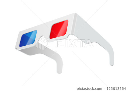 3D red and blue anaglyph cinema glasses 123012564
