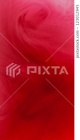 Smoke vortex. Paint water. Defocused bright pink red color gradient shiny particles texture vapor wave flow abstract art background. 123012945