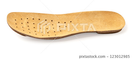 Leather covered cork insole promoting foot health and comfort 123012985