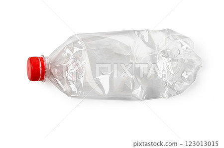 Used plastic bottles on white 123013015