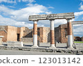 Naples Pompeii view of the ruins stones of the ancient historical city 123013142