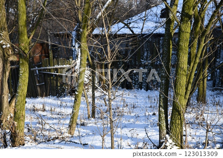 Aerial landscape in Phong Nam valley, Cao bang province, Vietnam with river, nature, rice fields, beautiful destination in Northern Vietnam. Travel and landscape concept. 123013309