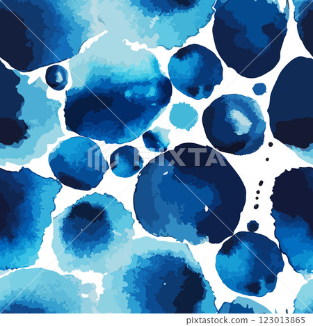 Blue watercolor background, seamless pattern tile. hand drawing. Not AI, Vector illustration. Blue watercolor background, seamless pattern tile. hand drawing. Not AI, Vector illustration. 123013865