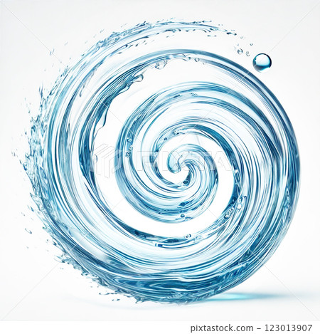 Blue water splash on a white background. Blue water splash on a white background. 123013907