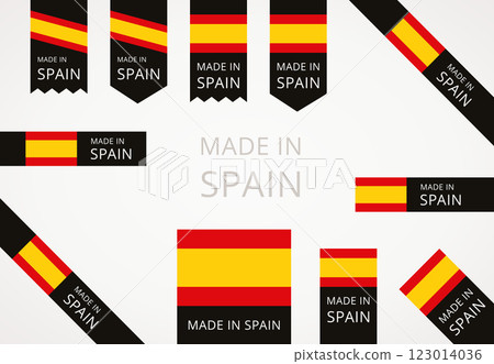 Made in Spain - flag labels Made in Spain - flag labels 123014036