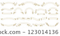 Vintage Ribbon Banners Set, Decorative Design Elements, collection of isolated illustrations horizontal elegant banners for slogan or title. Vector illustration 123014136