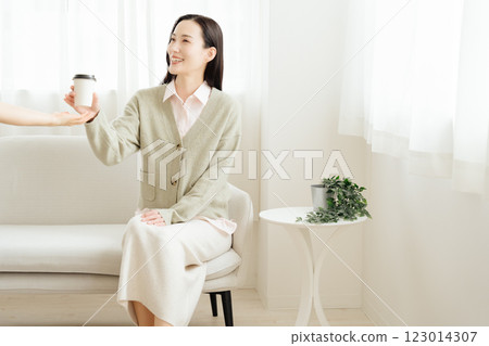 Business woman taking a break 123014307
