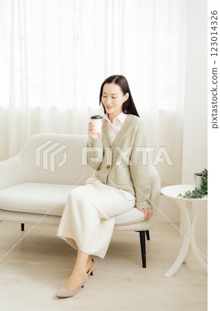 Business woman taking a break 123014326
