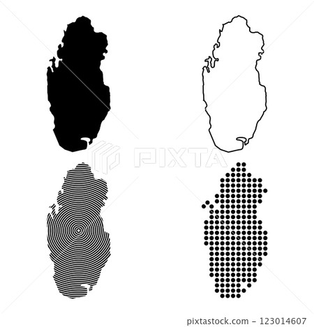 Qatar map icon 123014607