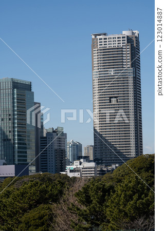 Scenery of skyscrapers around Takeshiba, Tokyo 123014887