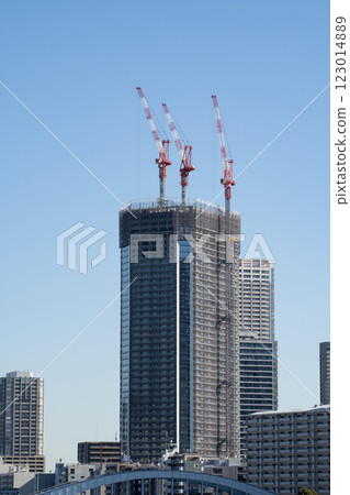 Buildings around Kachidoki, Tokyo 123014889