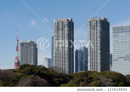 濱松町摩天大樓和東京鐵塔 123014934