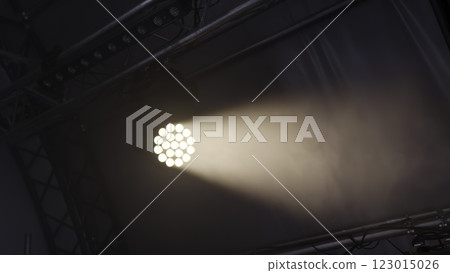 A Spotlight That Powerfully Illuminates the Stage, Creating a Stunning Dramatic Effect and Impact. Clip A Spotlight That Powerfully Illuminates the Stage, Creating a Stunning Dramatic Effect and Impact. Clip 123015026