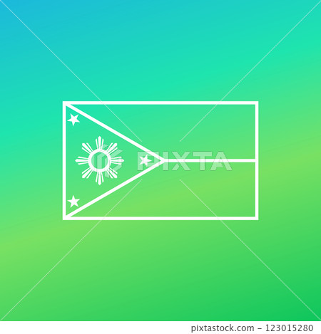 Outline flag of Philippines 123015280