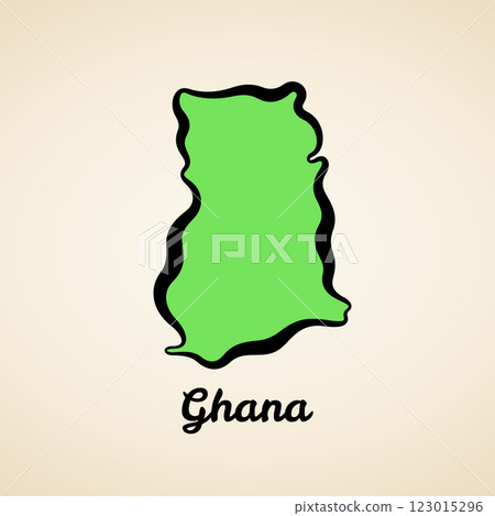 Ghana - Outline Map Ghana - Outline Map 123015296