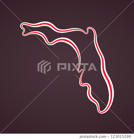Florida - Outline Map 123015299